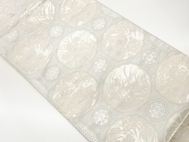 JAPANESE FUKURO OBI / WOVEN FLOWER CREST